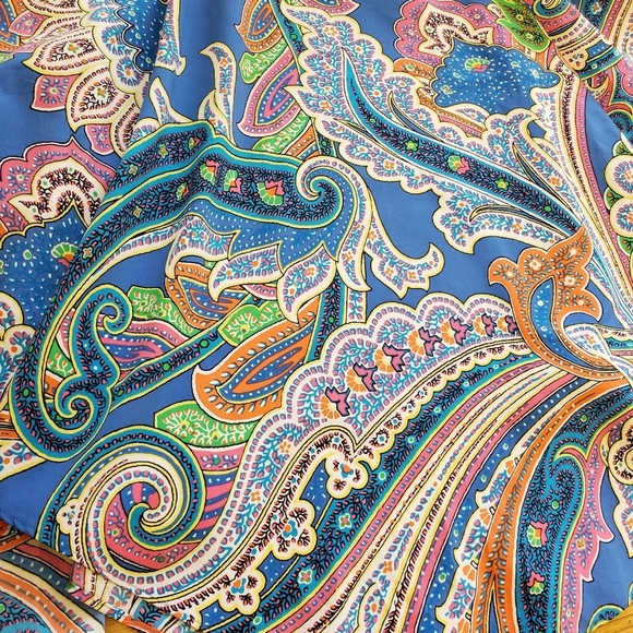 Lauren Ralph Lauren Womens Skirt Sz 10 Lined Floral Paisley Fairy Whimsical - Picture 8 of 8